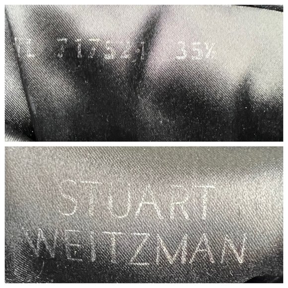 Stuart Weitzman Womens Black Leather Mid Calf Boots Slouchy size EU 35.5 US 5.5 - Picture 15 of 16